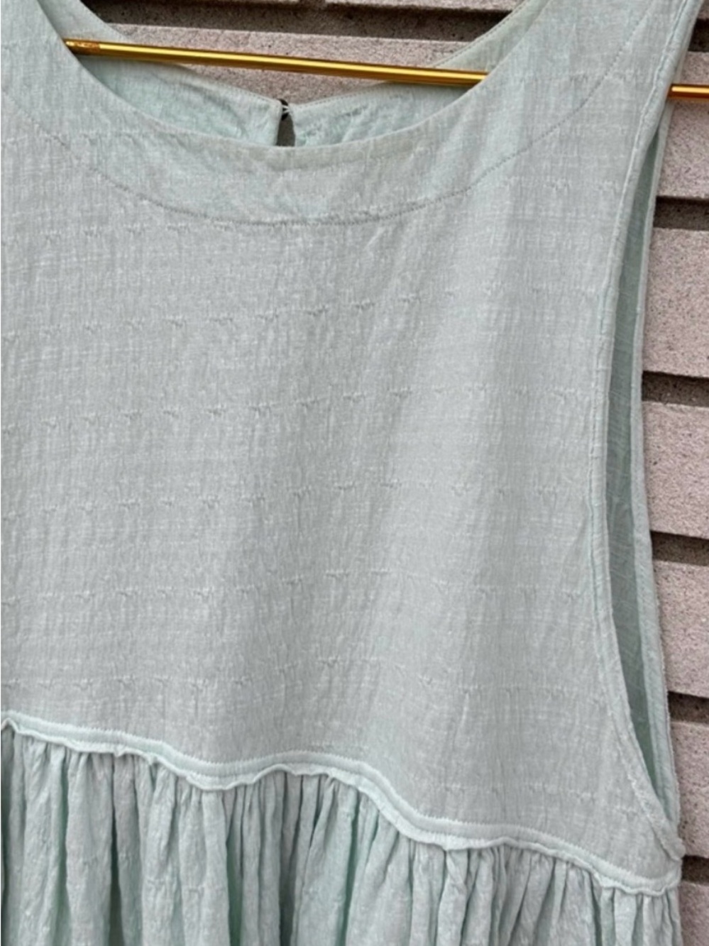 Free People FP Beach I’m Still Obsessed Mini Dress Palm Babydoll Keyhole M - Picture 7 of 10